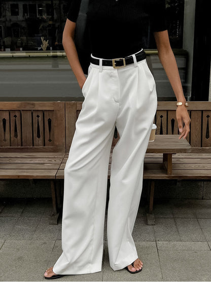 Sabine | Women’s Pleated Front Wide Leg Trousers