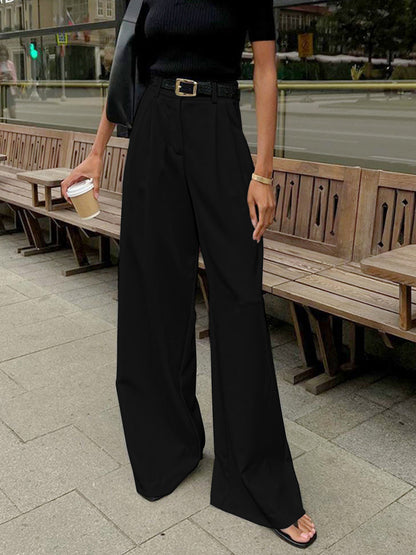 Sabine | Women’s Pleated Front Wide Leg Trousers