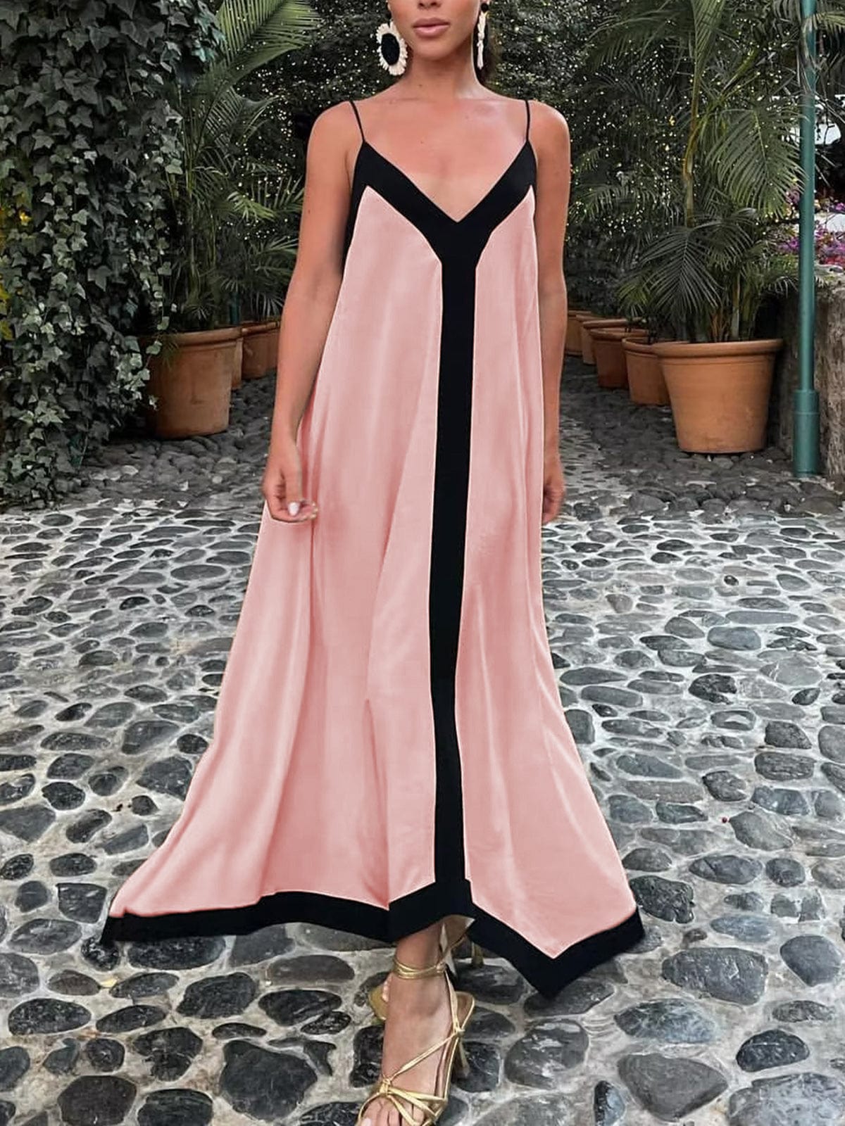 Sheila | Women’s V Neck Maxi Dress