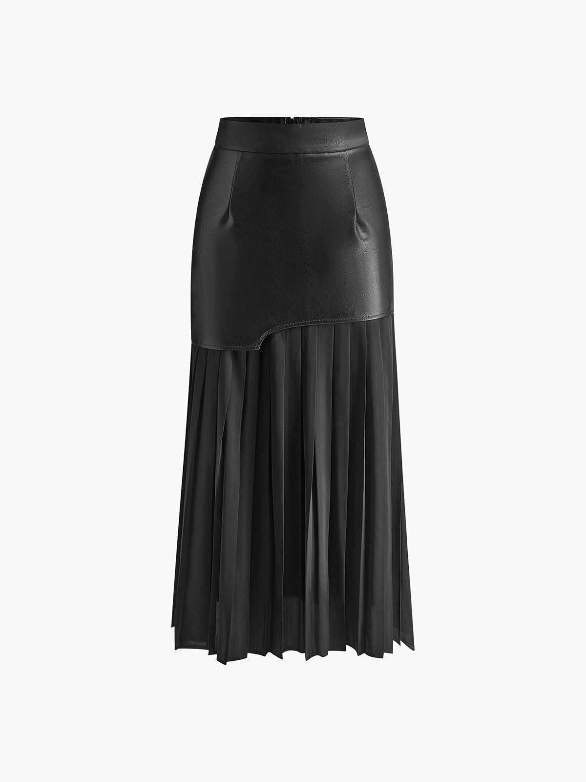 Maelle | Women’s Asymmetrical Pleated Midi Skirt