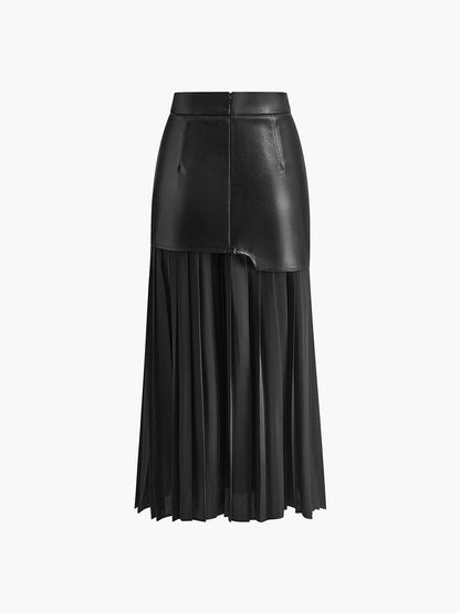 Maelle | Women’s Asymmetrical Pleated Midi Skirt