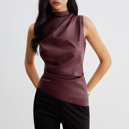 Viela | Women’s Summer Sleeveless Chic High Neck Top