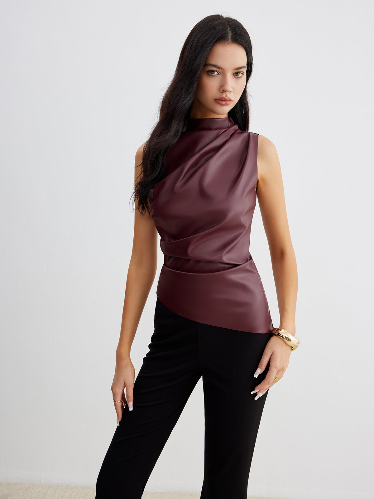 Viela | Women’s Summer Sleeveless Chic High Neck Top