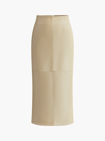 Cecilia | Women’s Summer High Waist Midi Skirt with Sleek Pencil Fit