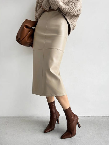 Cecilia | Women’s Summer High Waist Midi Skirt with Sleek Pencil Fit