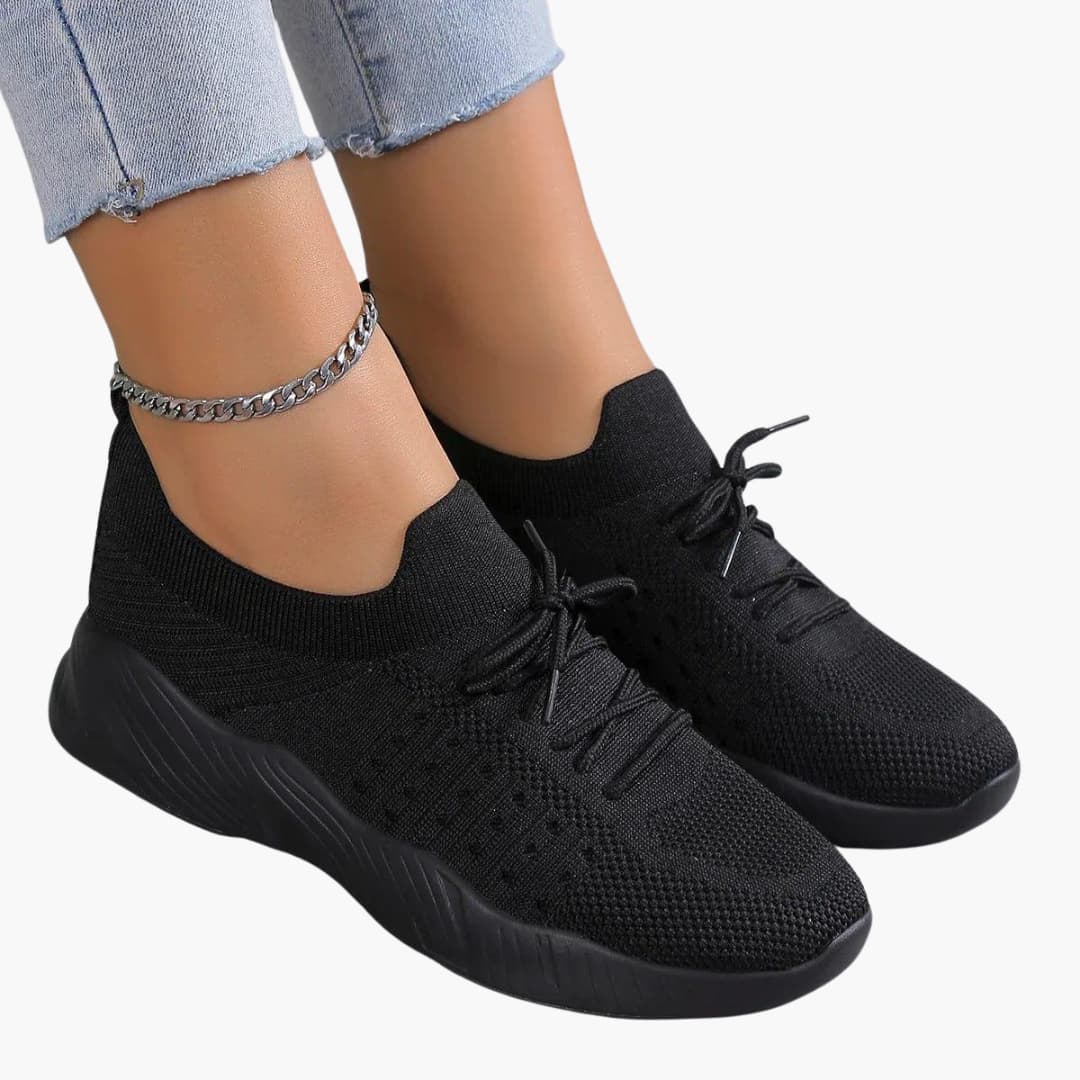 Janelle | Women’s Mesh Lace-Up Sneakers with Flexible Sole