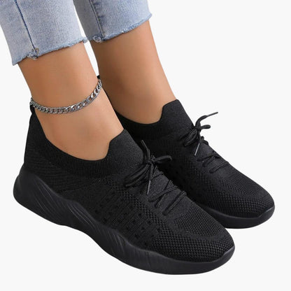 Janelle | Women’s Mesh Lace-Up Sneakers with Flexible Sole