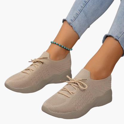 Janelle | Women’s Mesh Lace-Up Sneakers with Flexible Sole