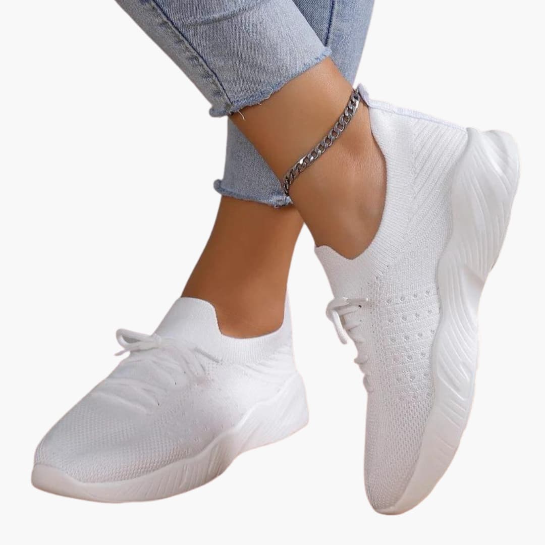 Janelle | Women’s Mesh Lace-Up Sneakers with Flexible Sole