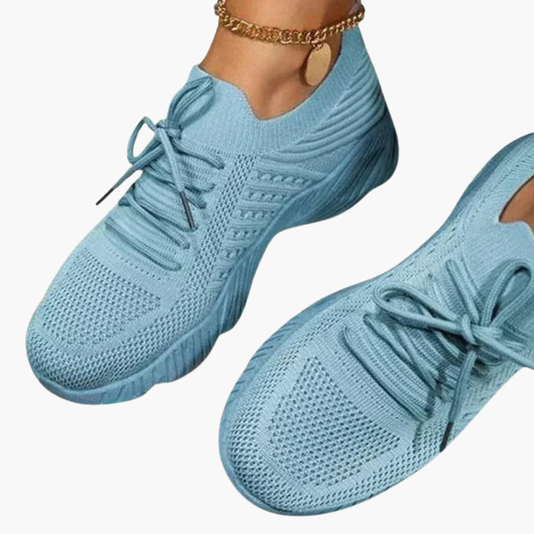 Janelle | Women’s Mesh Lace-Up Sneakers with Flexible Sole