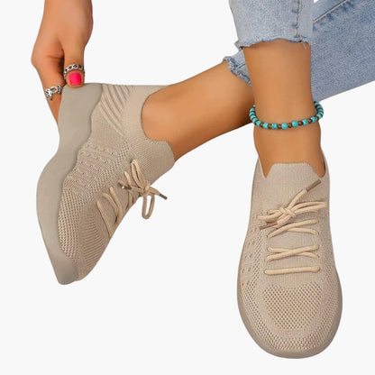 Janelle | Women’s Mesh Lace-Up Sneakers with Flexible Sole