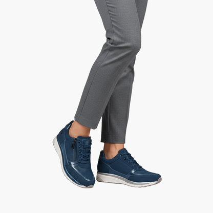 Bailey | Women’s Lace-Up Sneakers with Side Zipper Closure