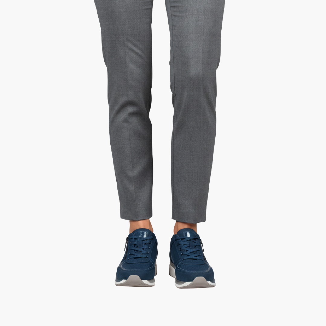 Bailey | Women’s Lace-Up Sneakers with Side Zipper Closure