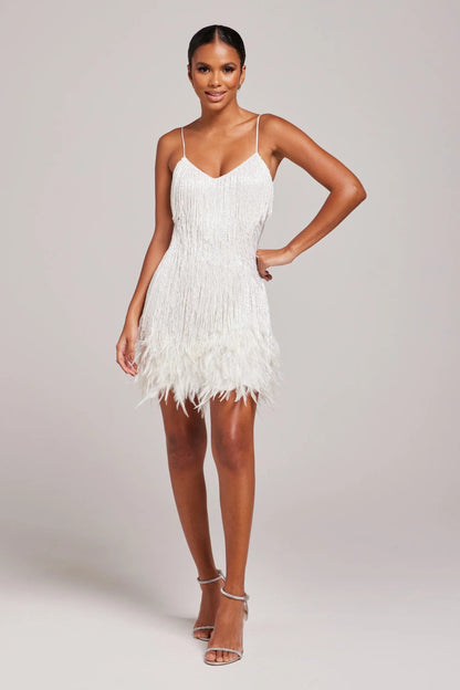 Anastasia | Women’s Cocktail Fringe Feather Mini Dress