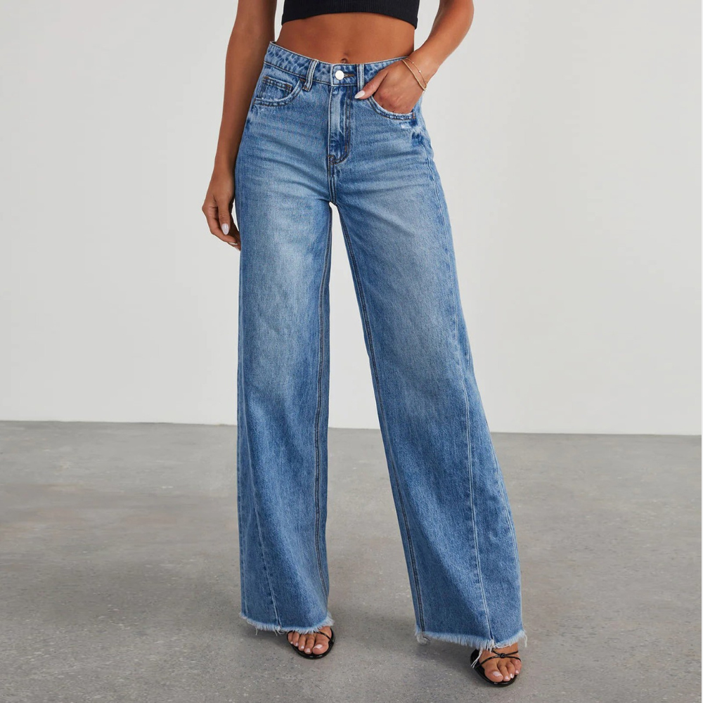 Savannah | Women’s Casual High-Waist Wide-Leg Jeans