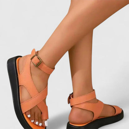 Brinley | Women’s Orthopedic Cross Strap Platform Sandals
