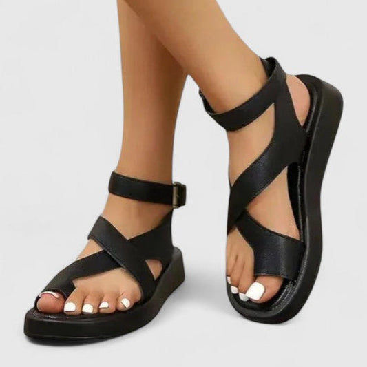 Brinley | Women’s Orthopedic Cross Strap Platform Sandals