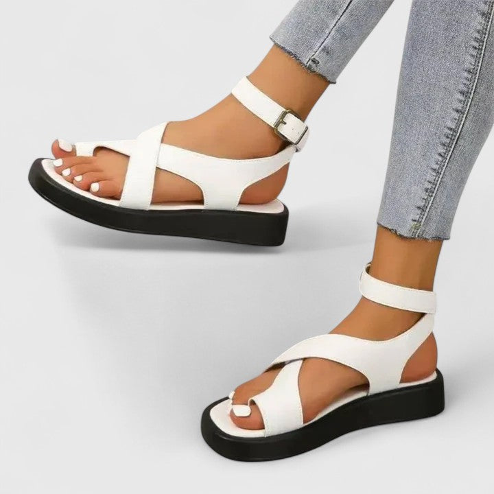 Brinley | Women’s Orthopedic Cross Strap Platform Sandals