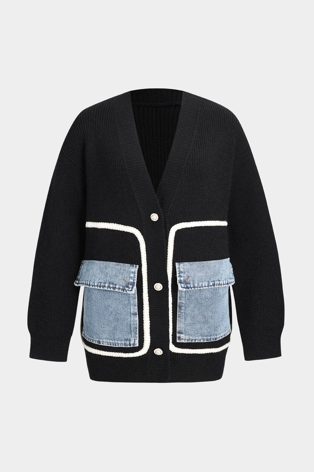 Marielle | Women’s Knit Patch Cardigan