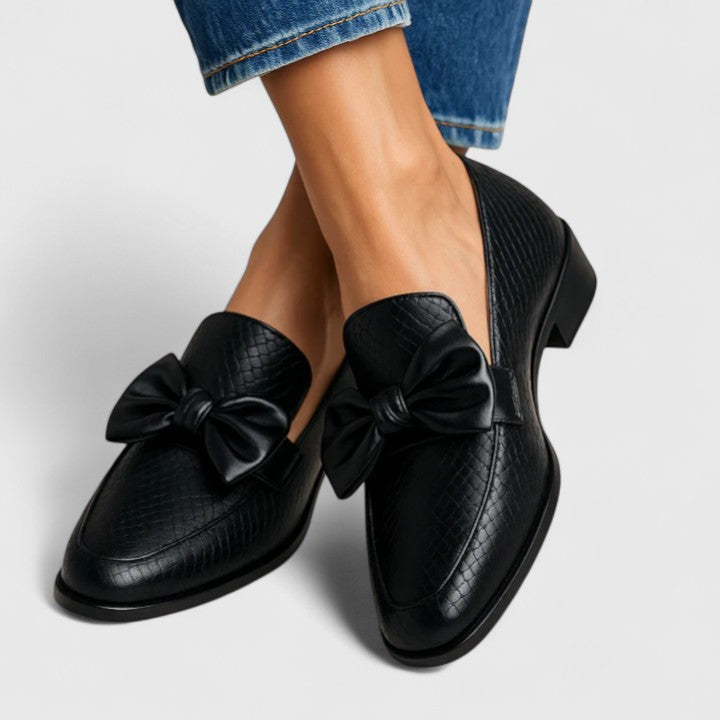 Brynna | Women’s Bow Detail Slip On Loafers