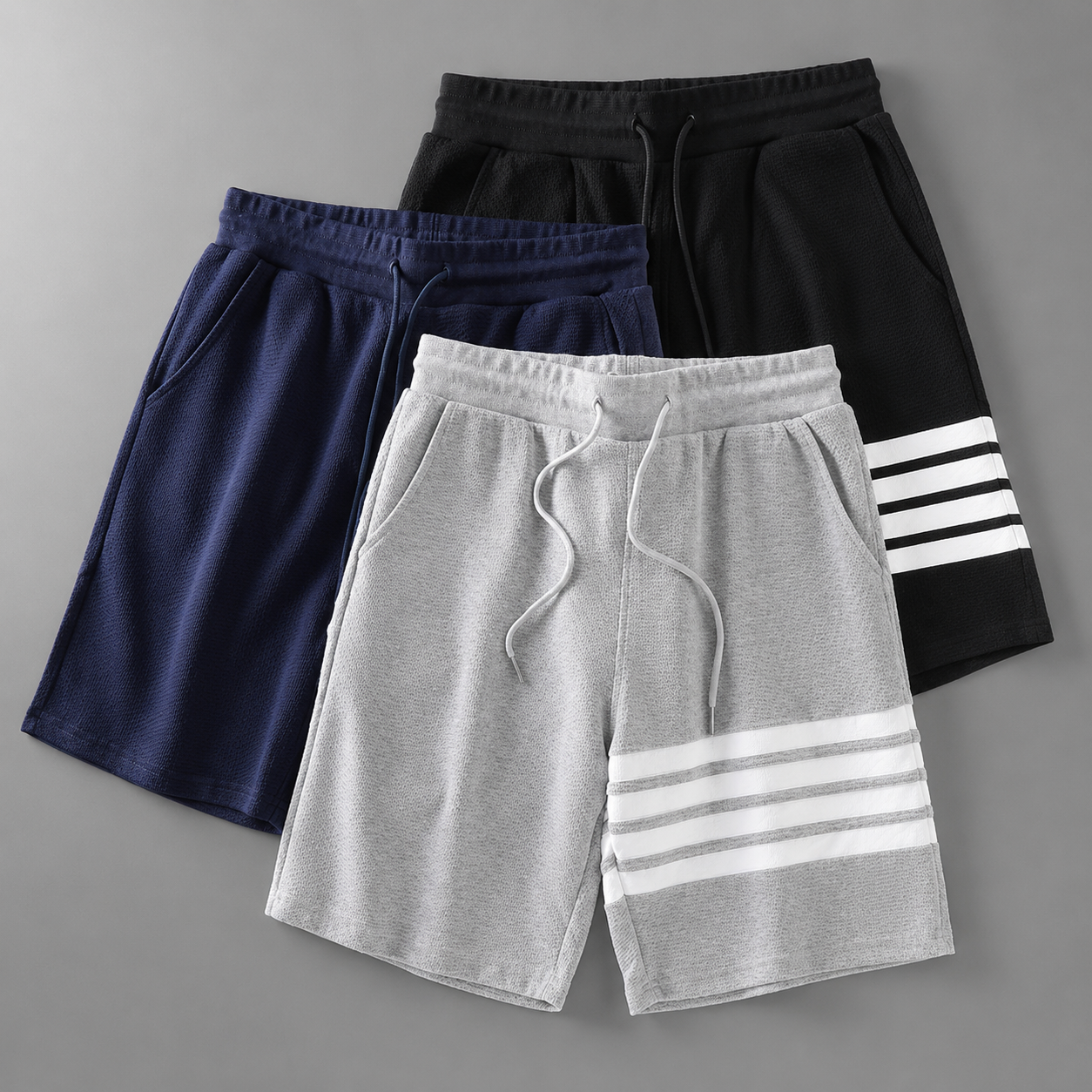 Landon | Men’s Stripe Drawstring Shorts