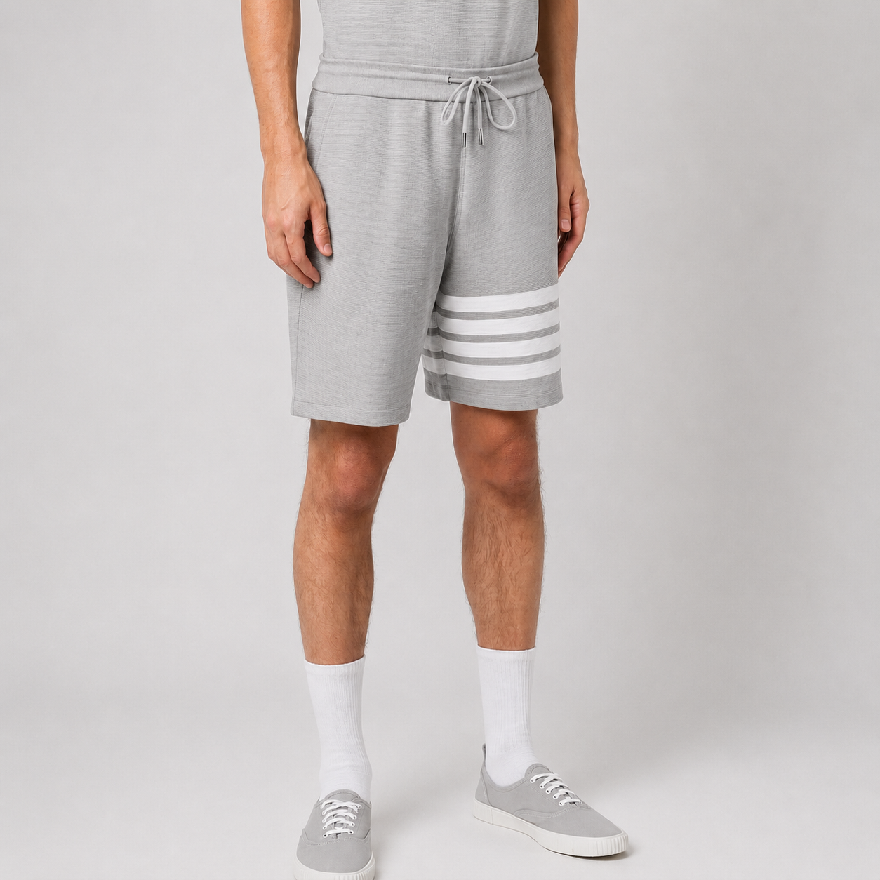 Landon | Men’s Stripe Drawstring Shorts