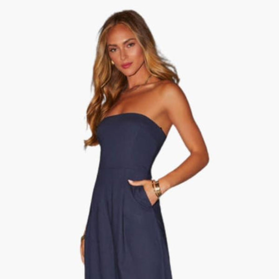 Blaire | Women’s Strapless Wide-Leg Jumpsuit