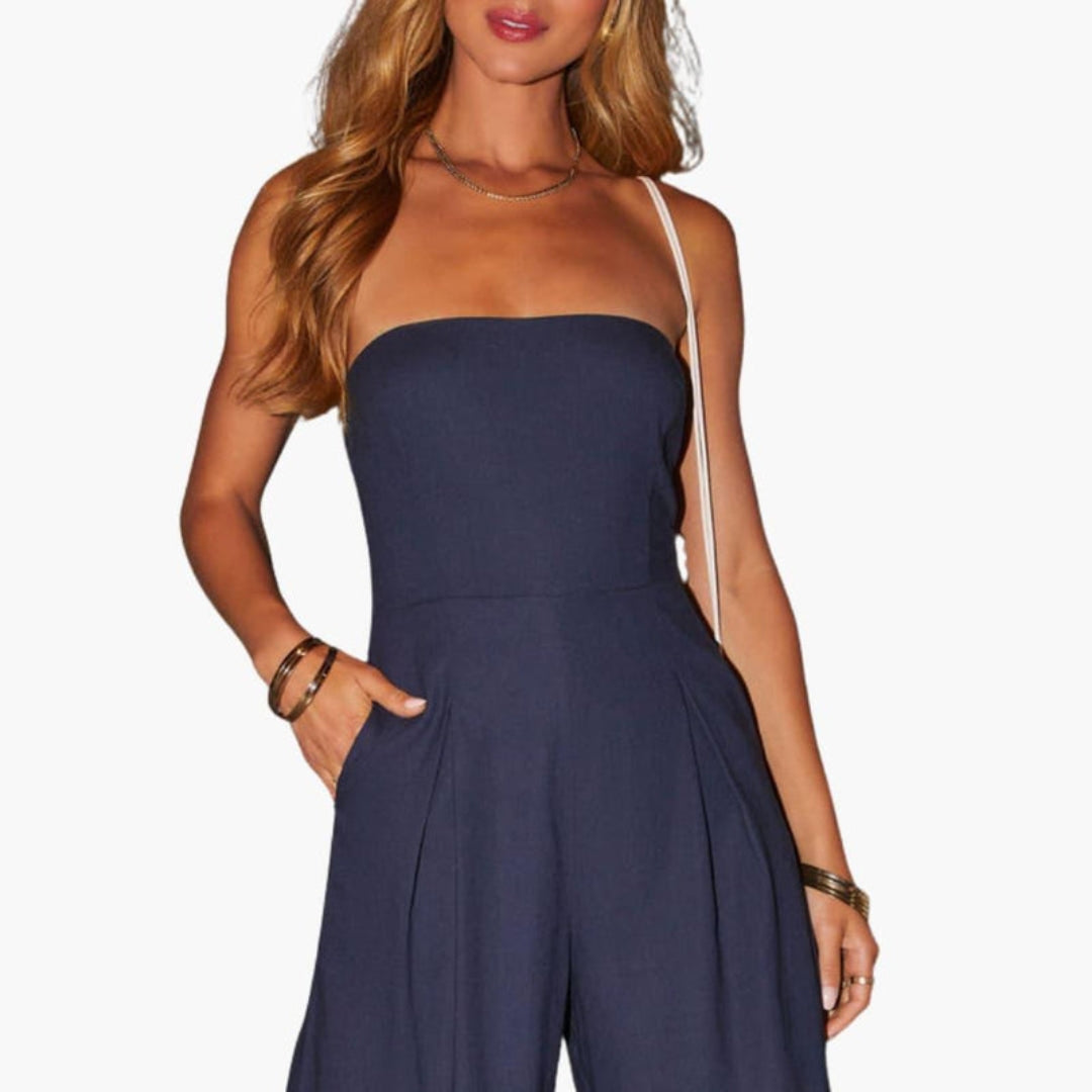 Blaire | Women’s Strapless Wide-Leg Jumpsuit