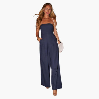Blaire | Women’s Strapless Wide-Leg Jumpsuit