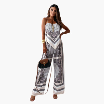 Esperanza | Women’s Adjustable Strap Wide-Leg Jumpsuit