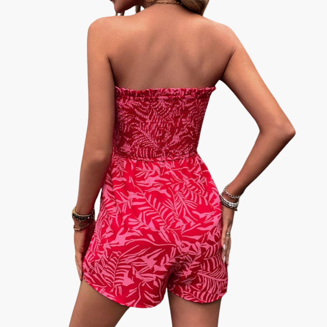 Braelyn | Women’s Strapless Smocked Pocket Romper Jumpsuit