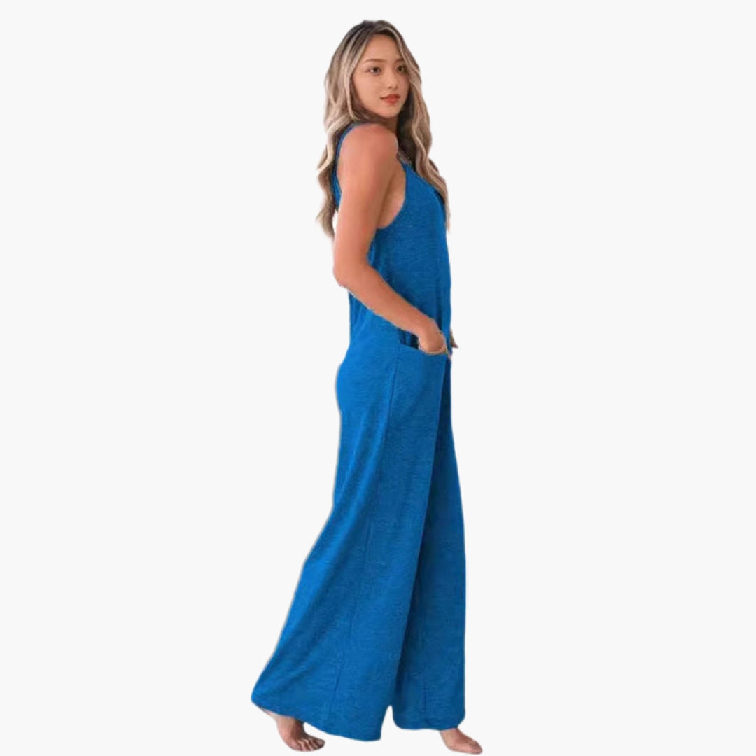 Kinsey | Women’s Spaghetti Strap Pocket Wide-Leg Jumpsuit