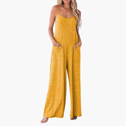 Kinsey | Women’s Spaghetti Strap Pocket Wide-Leg Jumpsuit