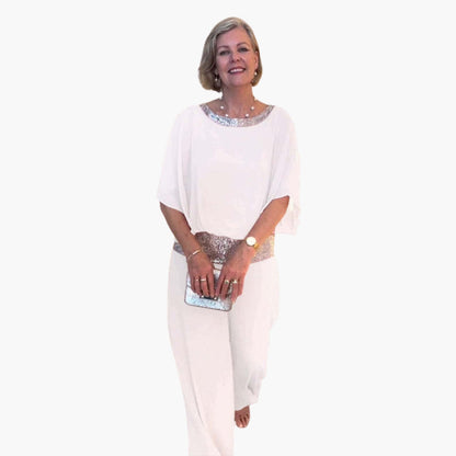 Celine | Women’s Layered Overlay Wide-Leg Jumpsuit