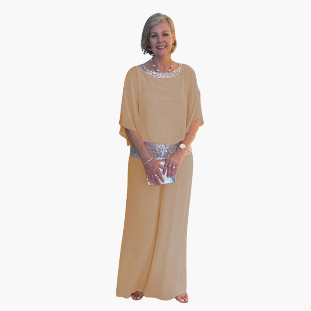 Celine | Women’s Layered Overlay Wide-Leg Jumpsuit