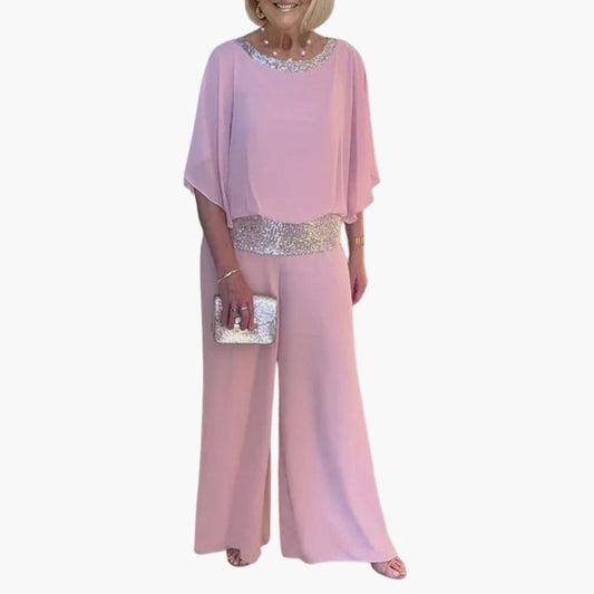 Celine | Women’s Layered Overlay Wide-Leg Jumpsuit
