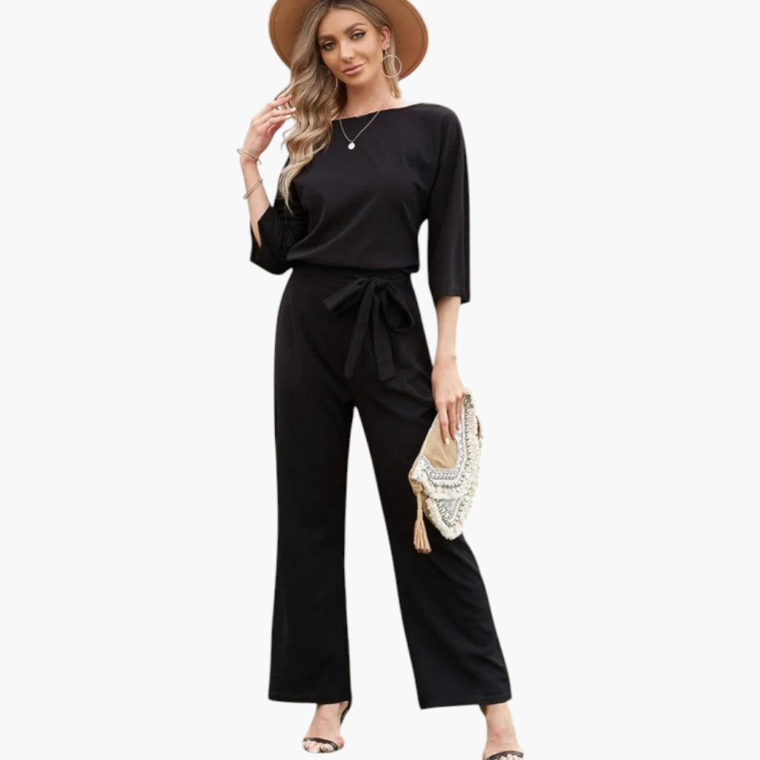 Cassandra | Women’s Waist-Tie Wide-Leg Jumpsuit