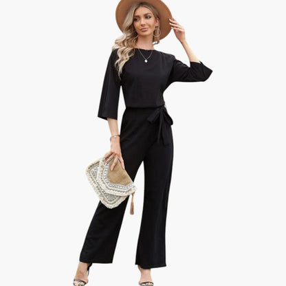 Cassandra | Women’s Waist-Tie Wide-Leg Jumpsuit
