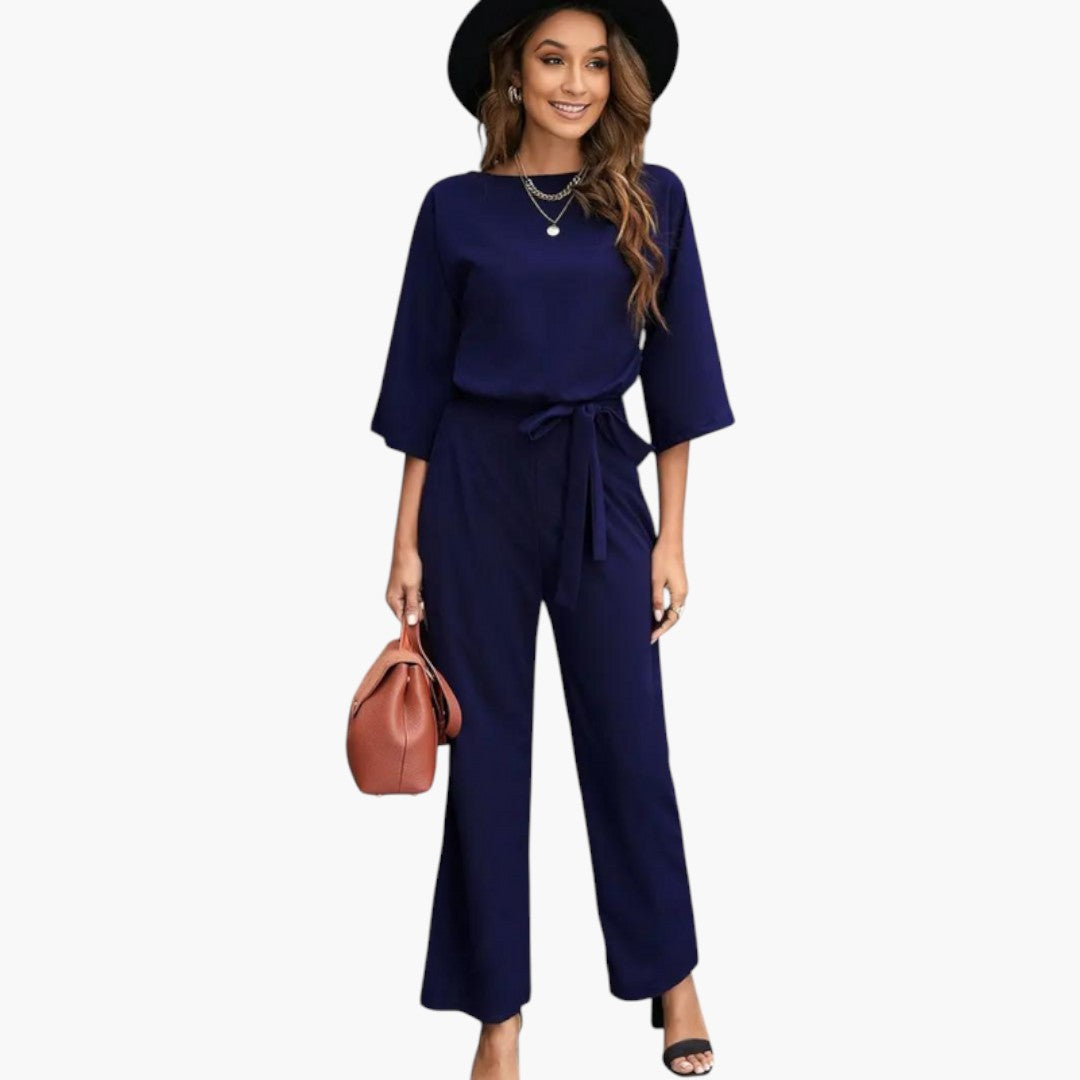 Cassandra | Women’s Waist-Tie Wide-Leg Jumpsuit