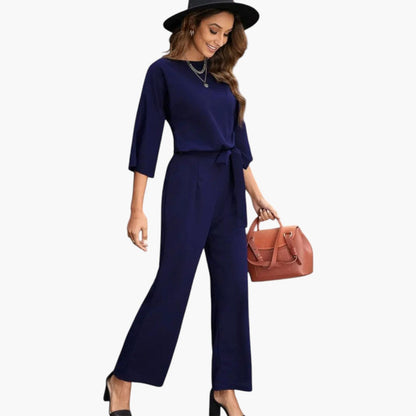 Cassandra | Women’s Waist-Tie Wide-Leg Jumpsuit