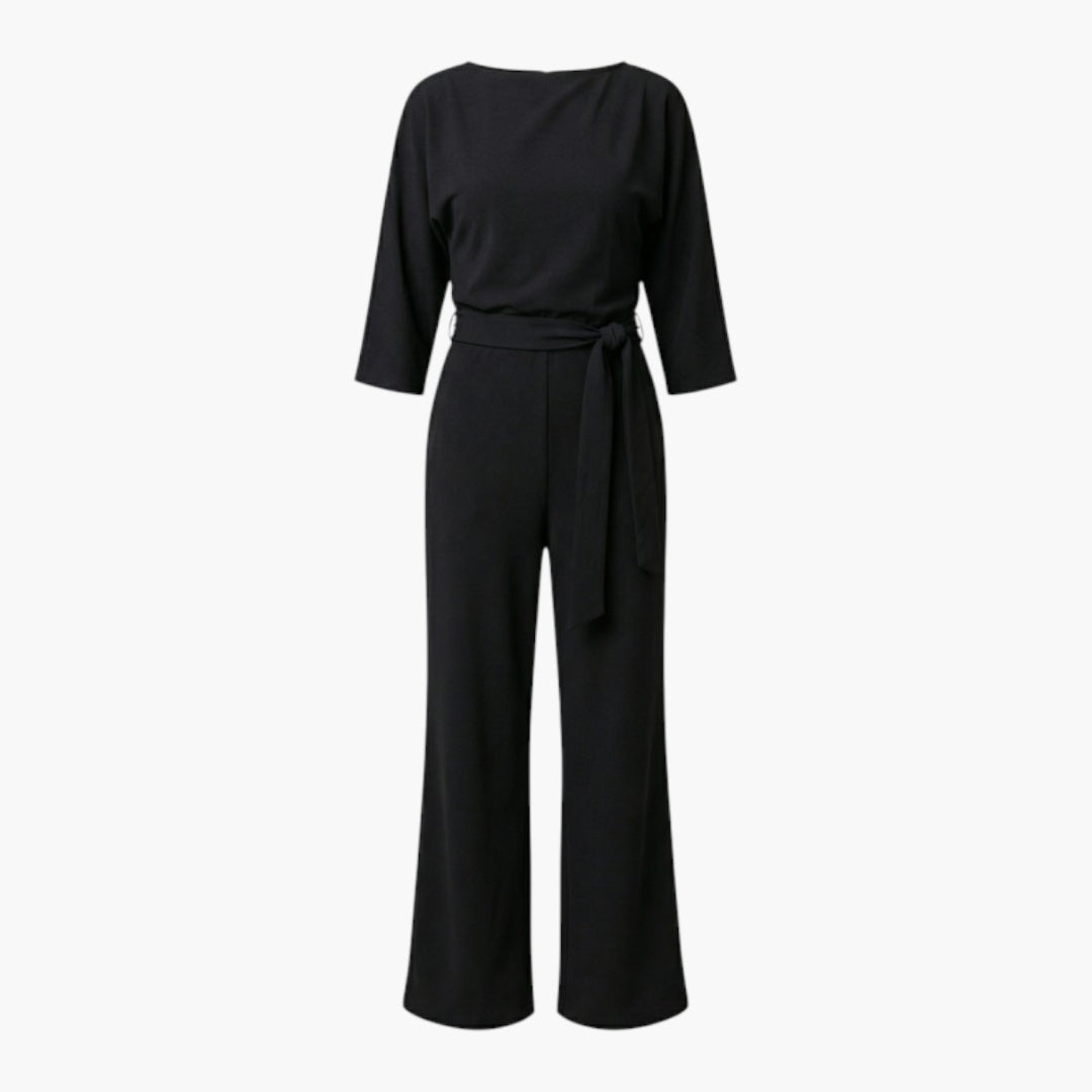 Cassandra | Women’s Waist-Tie Wide-Leg Jumpsuit
