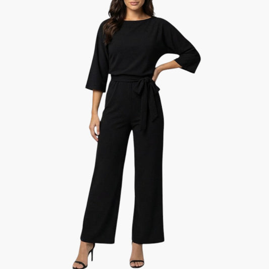 Cassandra | Women’s Waist-Tie Wide-Leg Jumpsuit