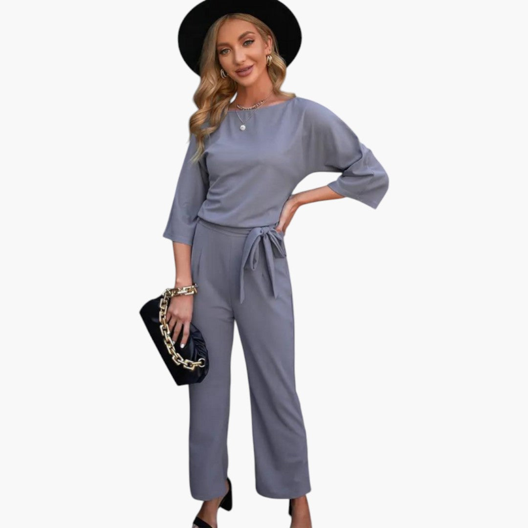 Cassandra | Women’s Waist-Tie Wide-Leg Jumpsuit
