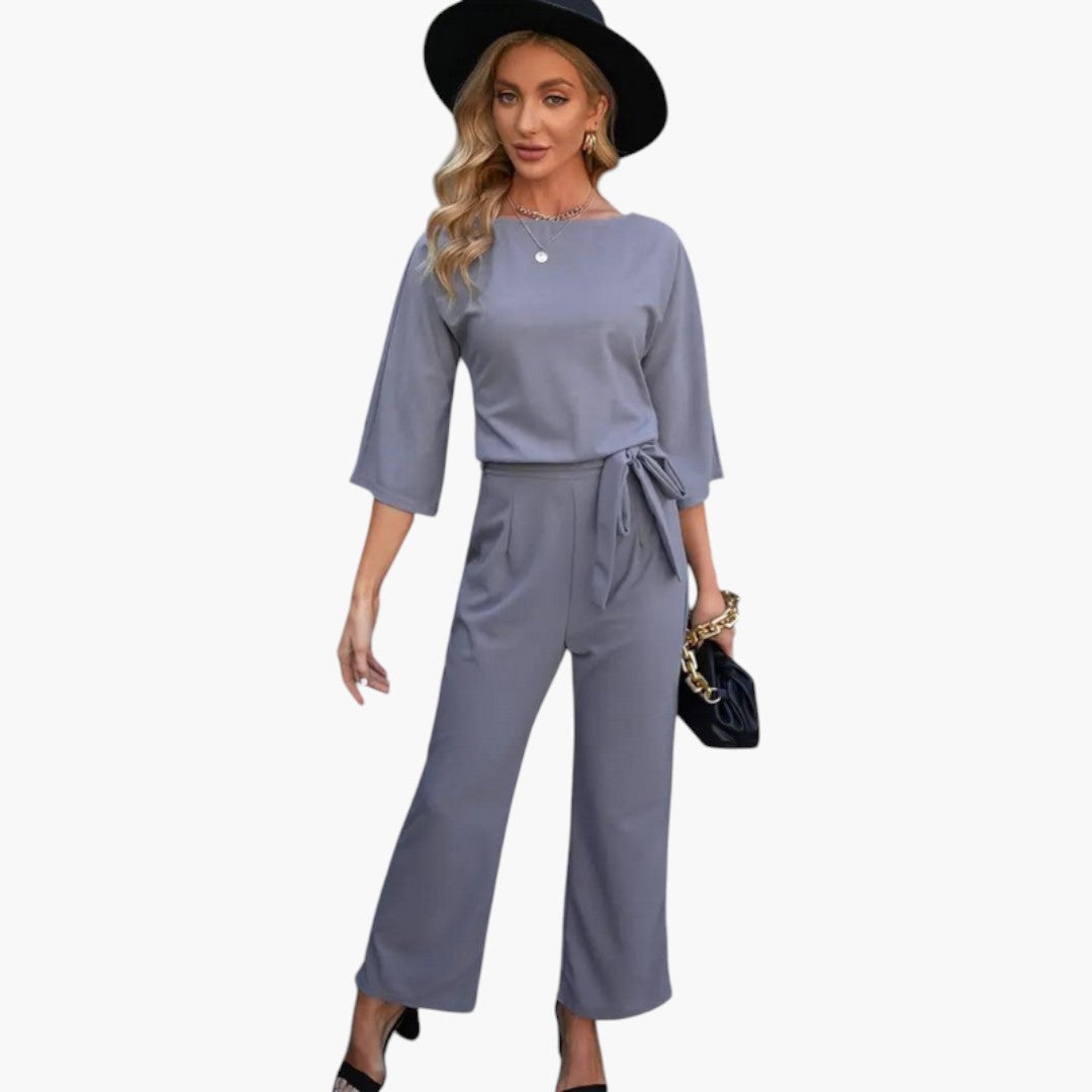 Cassandra | Women’s Waist-Tie Wide-Leg Jumpsuit
