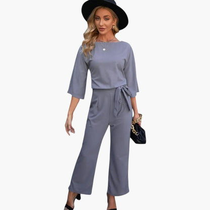 Cassandra | Women’s Waist-Tie Wide-Leg Jumpsuit