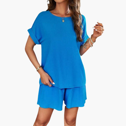 Kaitlyn | Women’s Short Sleeve Pocket Short Set