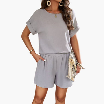 Kaitlyn | Women’s Short Sleeve Pocket Short Set
