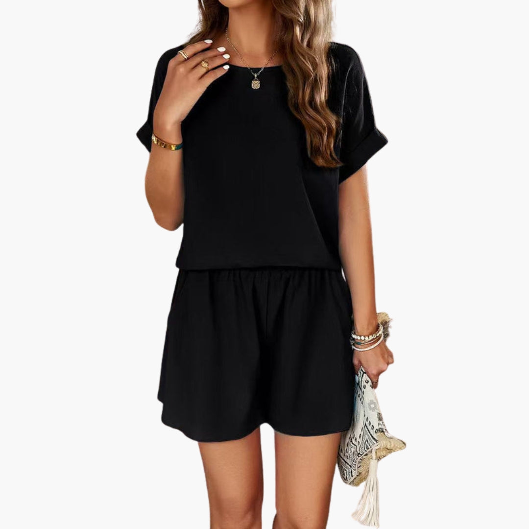 Kaitlyn | Women’s Short Sleeve Pocket Short Set