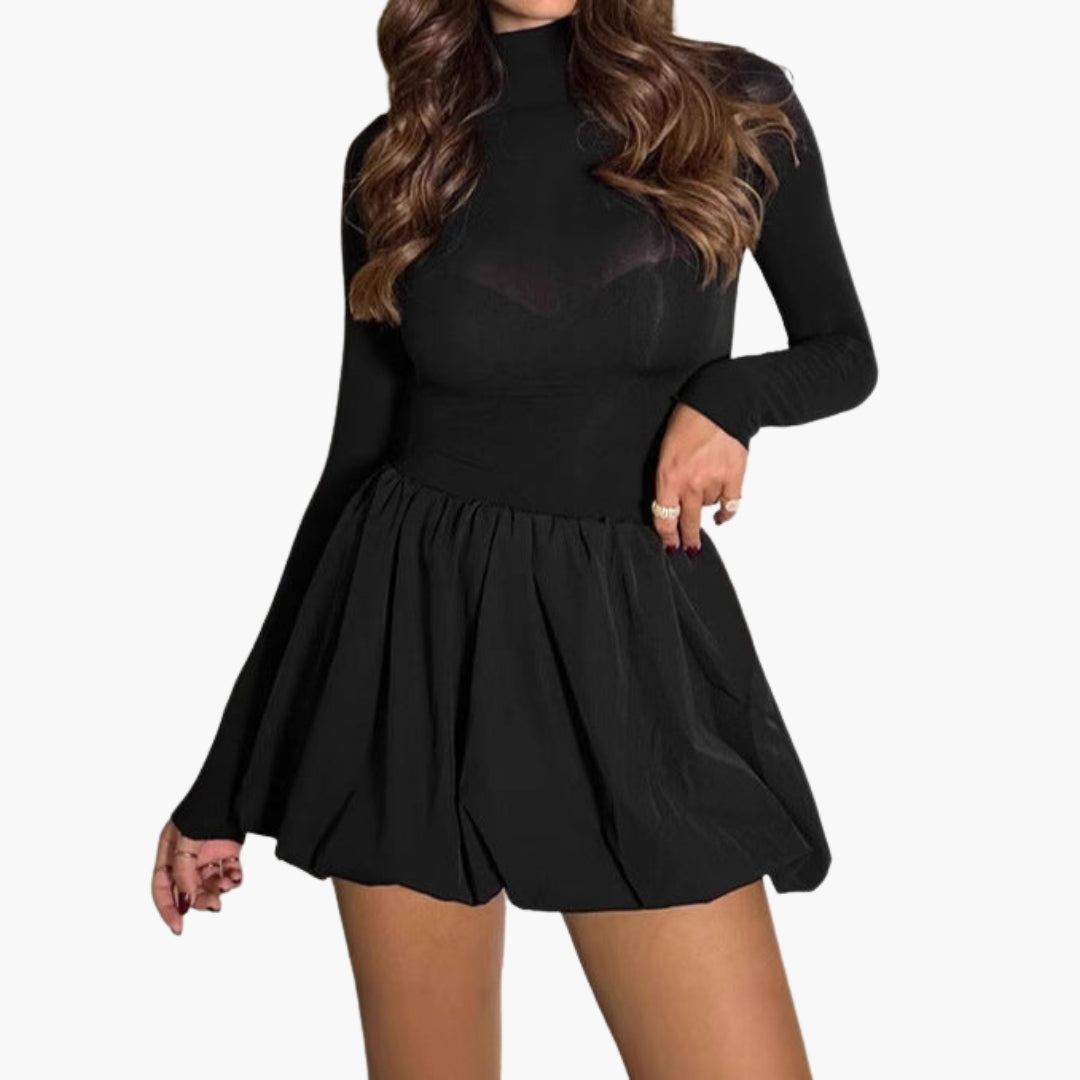 Presley | Women’s High Neck Long Sleeve Dress