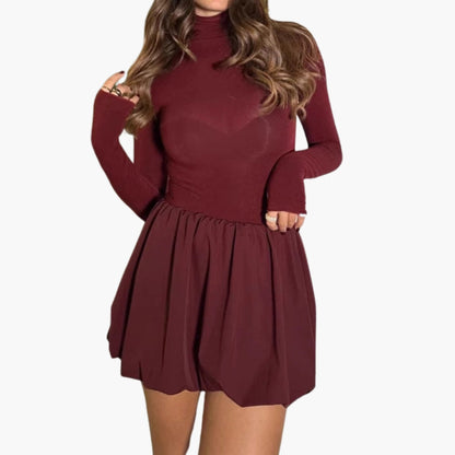 Presley | Women’s High Neck Long Sleeve Dress